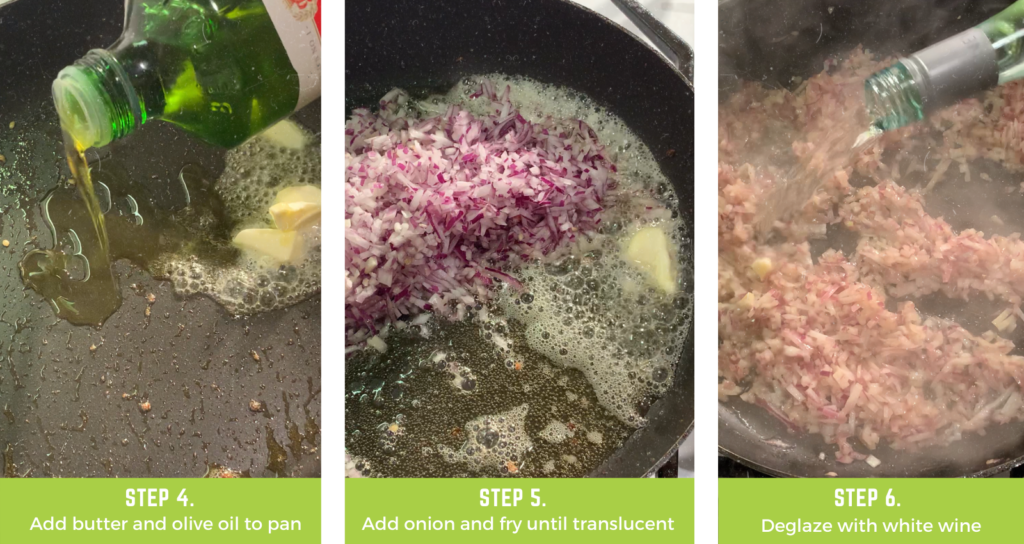 Green Goddess Risotto - steps 4 - 6