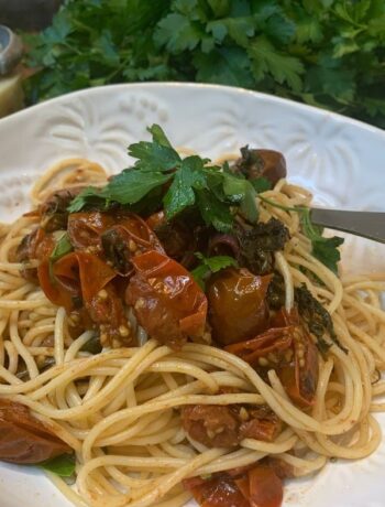 Roasted Cherry Tomato Pasta with Fresh Herbs