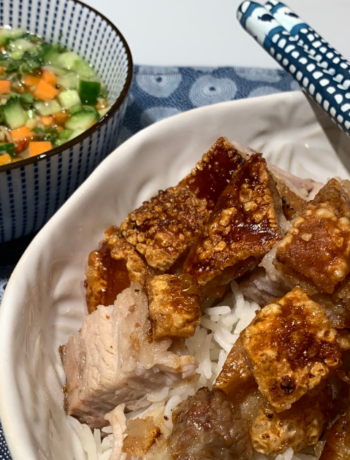 Crispy Pork Belly with Asian Style Dipping Sauce