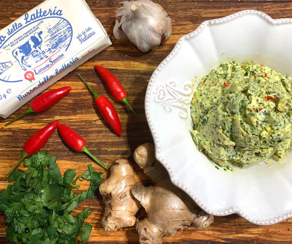 Best Aromatic Butter with Coriander Chilli and Garlic