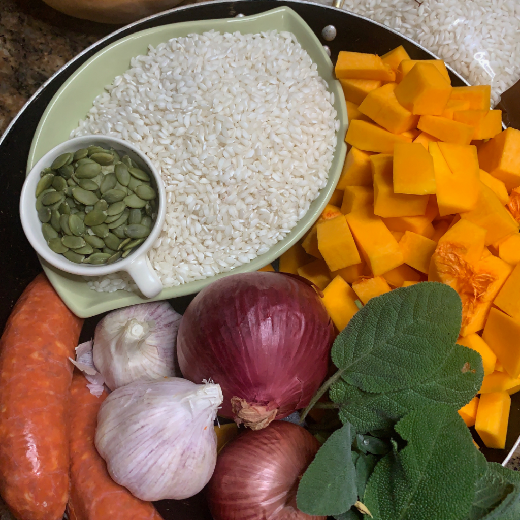 Butternut, Sage Risotto with Chorizo & Pepitos Ingredients