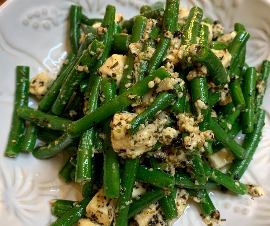 Green Beans with Garlic And Fetta