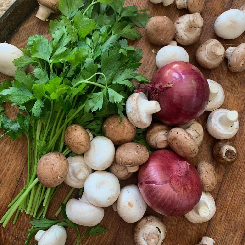 Magical Mushroom Salad Ingredients