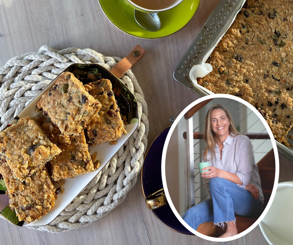 Angie Dowers healthy pick me up muesli slices