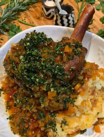 Sumptuous Slow Roasted Lamb Shank