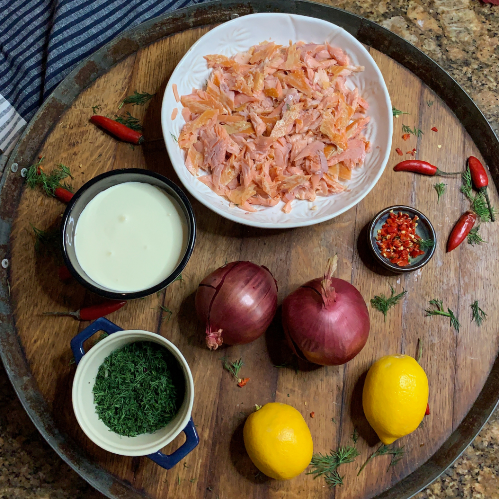 Smoked Rainbow Trout Pasta Ingredients