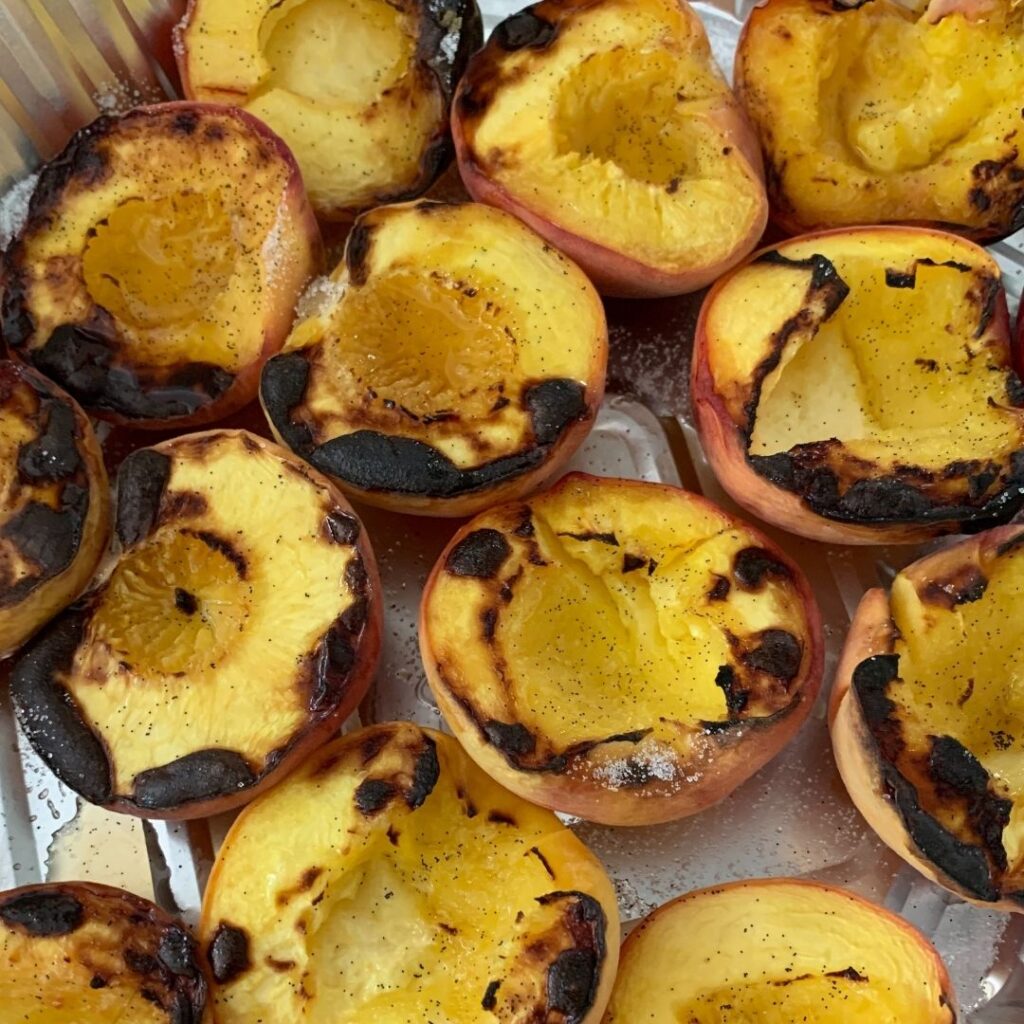 Grilled peaches